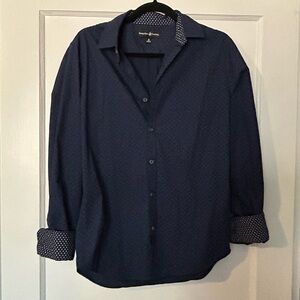 2/$22 ✨ long sleeve navy with purple detail button up